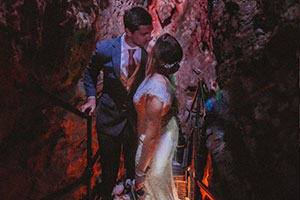 Wedding in the limestone show-caves
