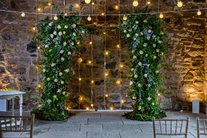 Wedding arch with lights