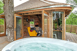 Stag and hen parties - Coolstays' Trawscwm Treehouse at Llandrindod Wells - Powys