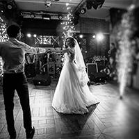 Couple having first dance