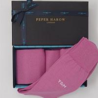 Peper Harrow pink personalised socks