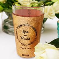 Toast leather pint glass cuffs make luxurious, but affordable wedding gifts 