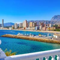 Seaview shot of Benidorm Old Town