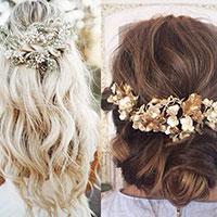 Wedding hair with flowers