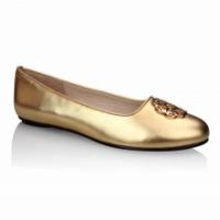 Yas Bonessi Ballerina gold shoe design perfect for weddings