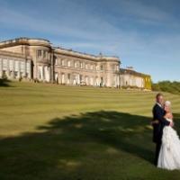 Bridal couple at Wynyard Hall Hotel and Spa, Tees Valley