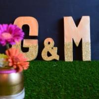 Metallic Glitter 3D letters for your wedding