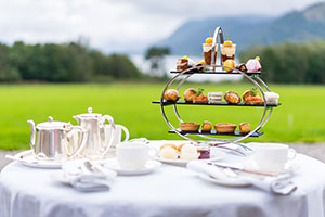 The afternoon tea which is included in the Spa day
