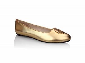 Yas Ballerina gold wedding shoe